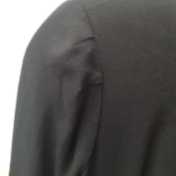 Valentino Red Scalloped Long Sleeve Crepe Mini  Dress Black Red 44 - Picture 7 of 16